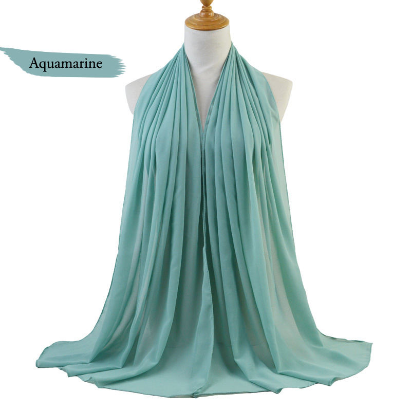 Aquamarine Shades in Chiffon Scarfs