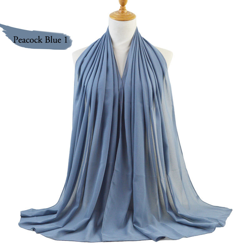 Aquamarine Shades in Chiffon Scarfs