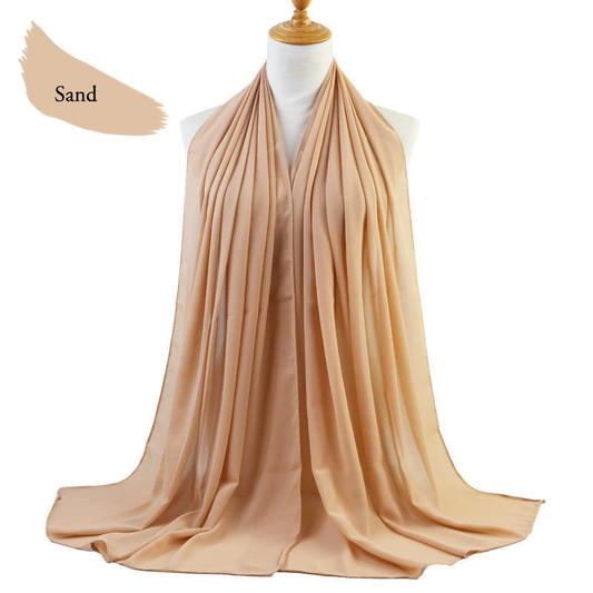 Nude Shades in Chiffon Scarfs