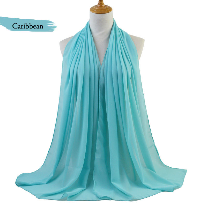 Aquamarine Shades in Chiffon Scarfs