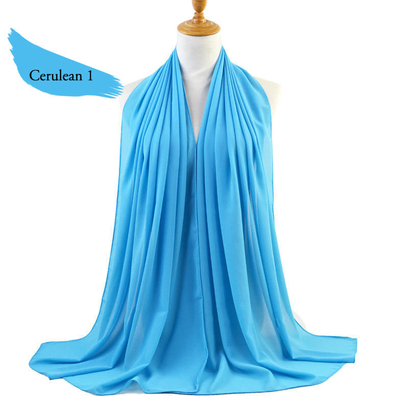 Aquamarine Shades in Chiffon Scarfs