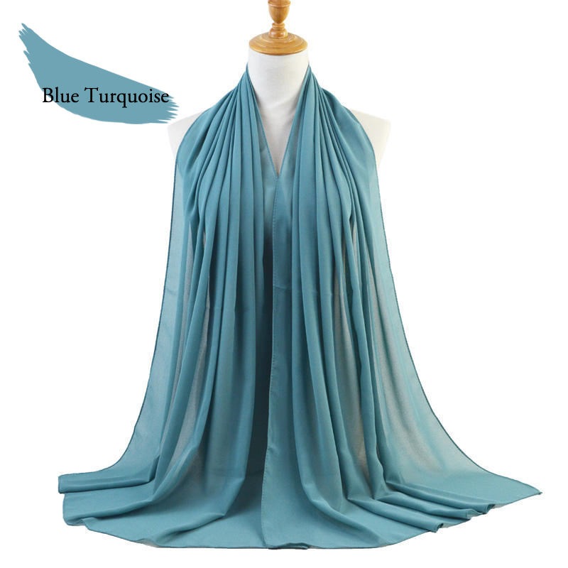 Aquamarine Shades in Chiffon Scarfs