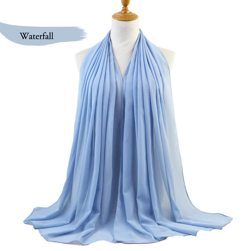 Aquamarine Shades in Chiffon Scarfs