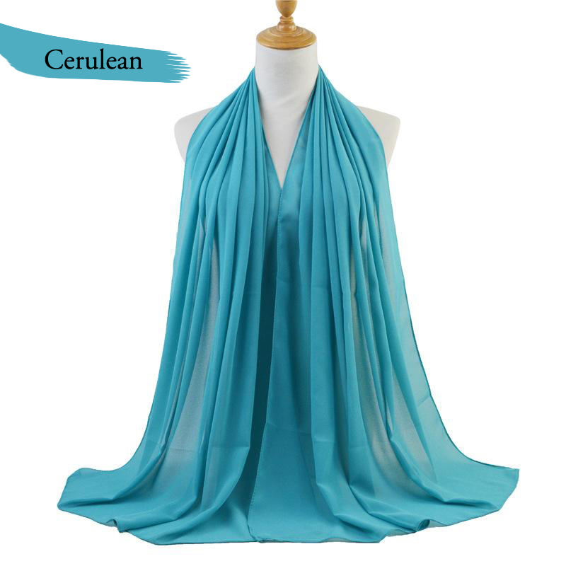 Aquamarine Shades in Chiffon Scarfs